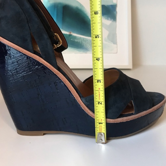 DOLCE VITA Paiva Navy Suede Wedge Heels - Picture 16 of 16